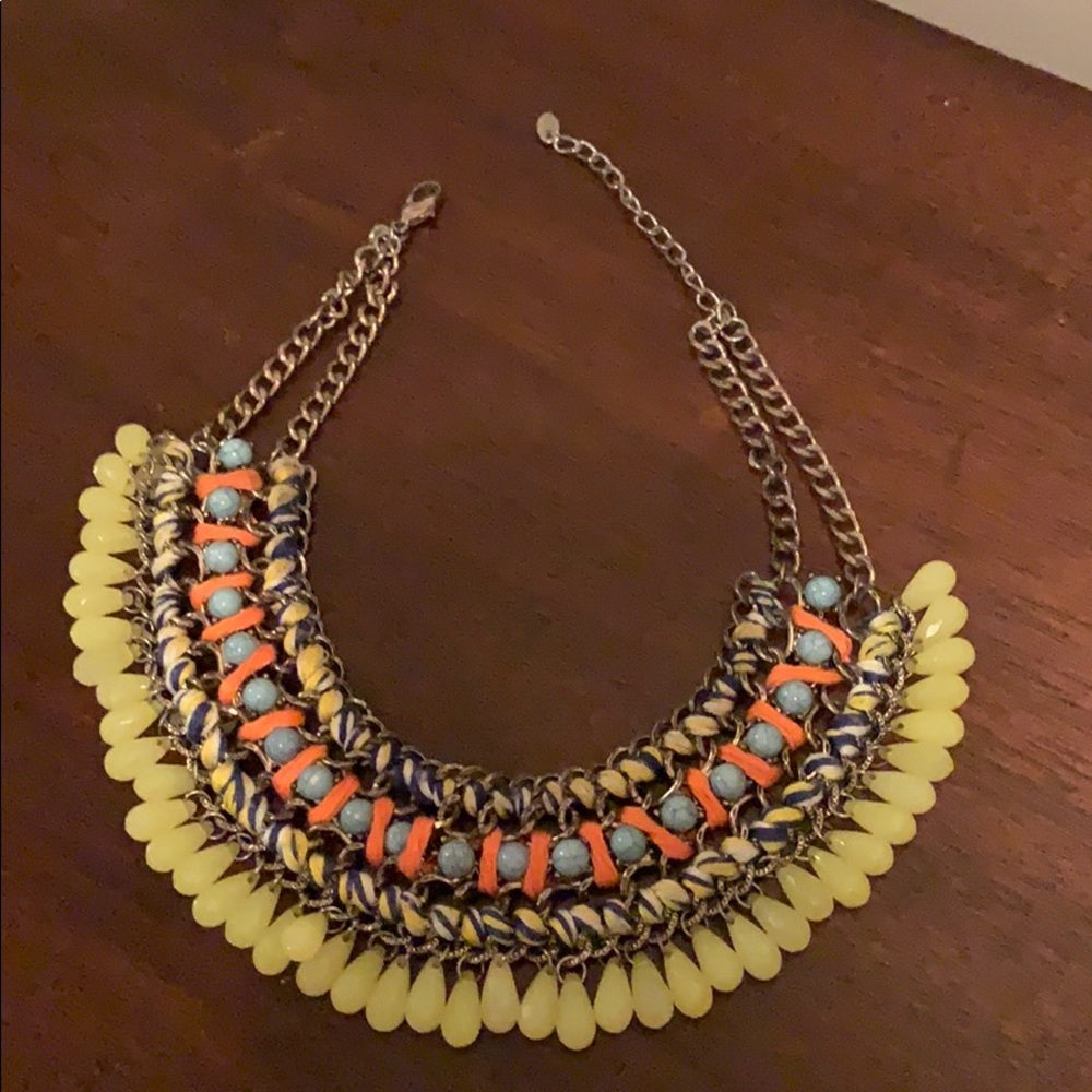 14” multi colored choker necklace
